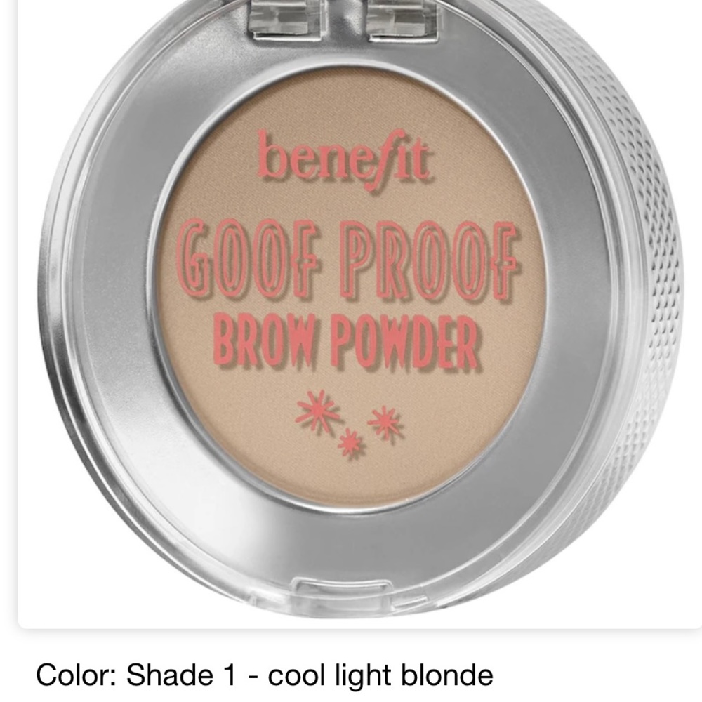 BRAND NEW Benefit Goof Proof Brow Powder - Shade 1:  Cool Light Blonde